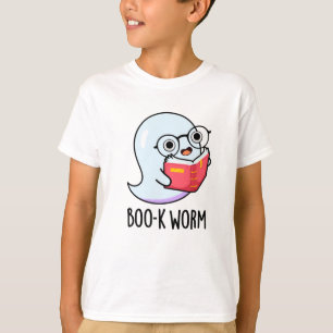 Boo-k Worm Funny Halloween Bookworm Ghost Pub T-Shirt