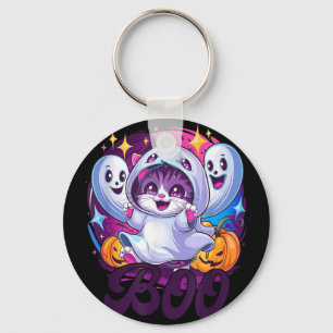 Boo Katze Geist Schlüsselanhänger