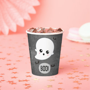 Boo Kawaii Ghost Halloween Pappbecher