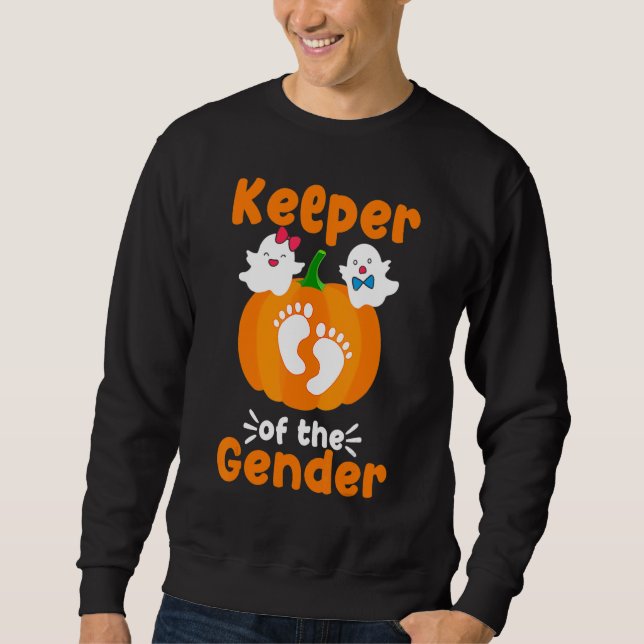 Boo Keeper of the Gender Reveal Baby Announcement  Sweatshirt (Vorderseite)