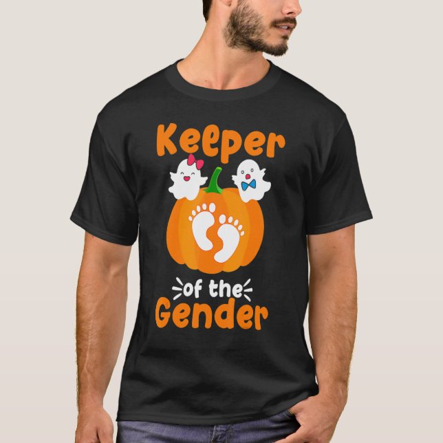 Boo Keeper of the Gender Reveal Baby Announcement  T-Shirt (Vorderseite)