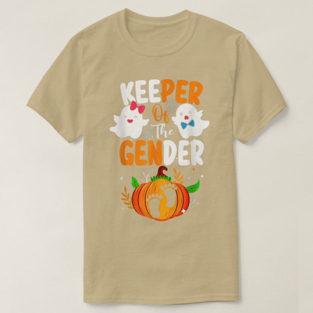 Boo Keeper Of The Gender Reveal Baby Announcement  T-Shirt (Design vorne)