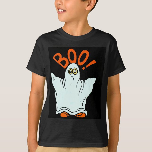 Boo! Kinder Dunkles T-Shirt (Vorderseite)