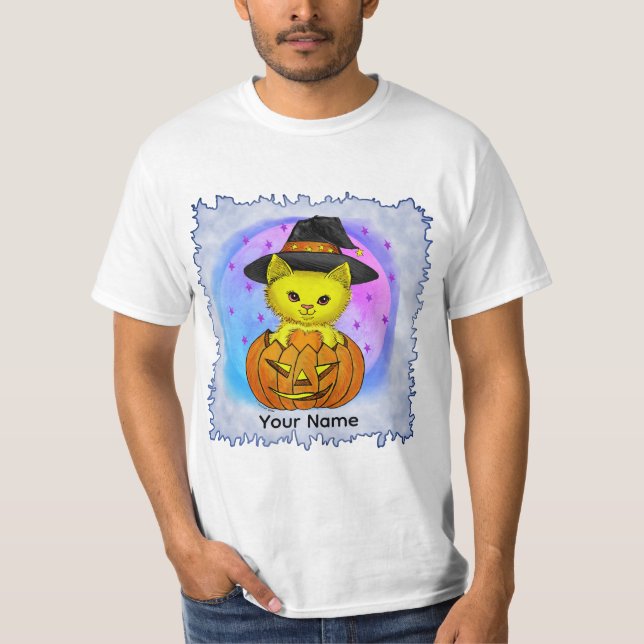 Boo Kitty Cat Hexen T-Shirt (Vorderseite)