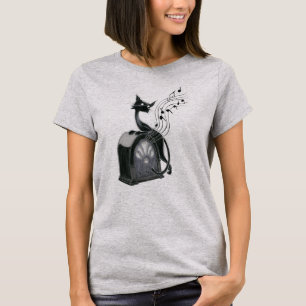 Boo Kitty hört Musik T-Shirt