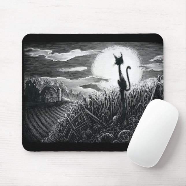 Boo Kitty in der Moonlight Mouse Pad Mousepad (Mit Mouse)