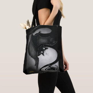 Boo Kitty mit einem Dizzy Bat Tote Bag