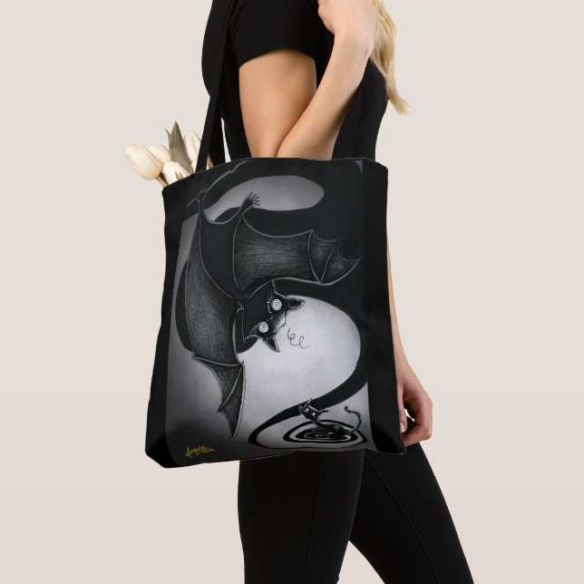 Boo Kitty mit einem Dizzy Bat Tote Bag (Von Nahem)