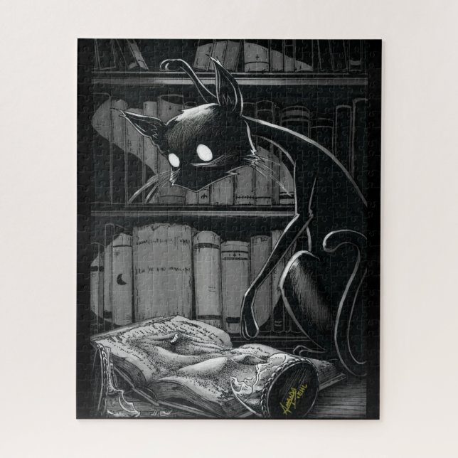 Boo Kitty Reads Dune Jigsaw Puzzle (Vertikal)