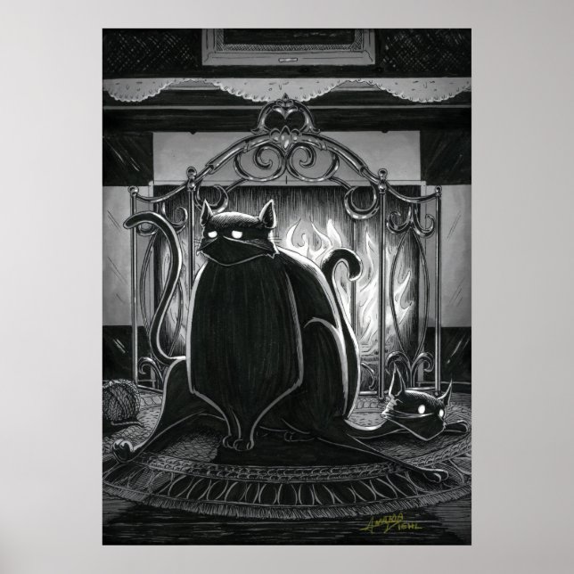 Boo Kitty setzt sich auf Poster (Vorne)