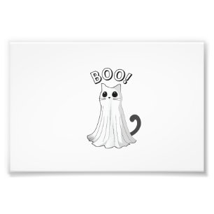 Boo Kitty Süße Geist Katze Halloween Gruselige Kät Fotodruck