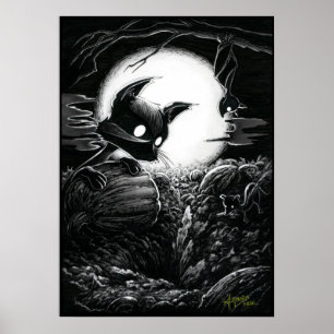 Boo Kitty überwacht ein Dig Poster