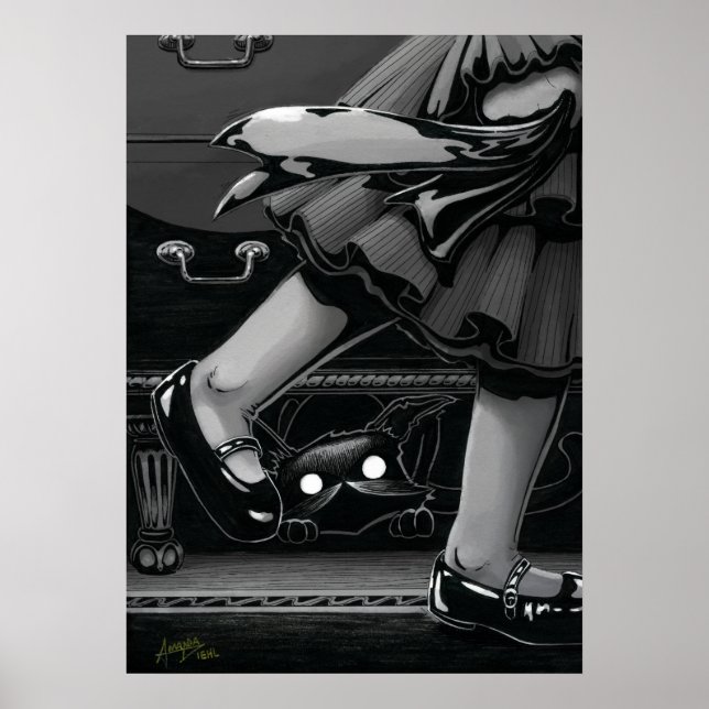 Boo Kitty verbirgt sich unter dem Möbelposter Poster (Vorne)