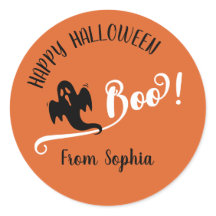 Boo Kleiner Geist Frohes Halloween Orange