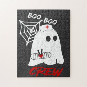 BOO Krankenschwester Crew Tee, lustige halloween K Puzzle