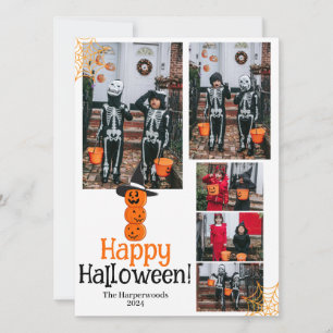 Boo Kürbis Jack-o-Laterne glückliches Halloween 5- Feiertagskarte