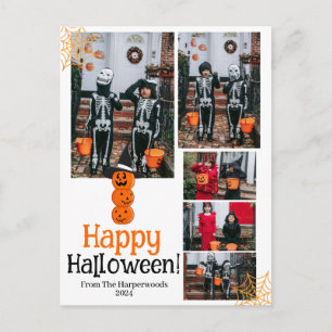 Boo Kürbis Jack-o-Laterne glückliches Halloween 5- Feiertagspostkarte