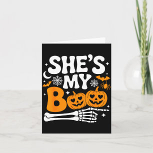 Boo Kürbis passende Paare Halloween Männer Frauen Karte