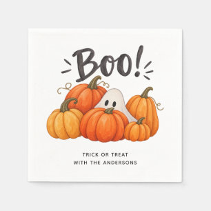 Boo Kürbis Süßer Geist Kinder Halloween-Party Serviette