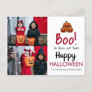 Boo Kürbiskürbis Jack-o-Laterne glückliches Hallow Feiertagspostkarte