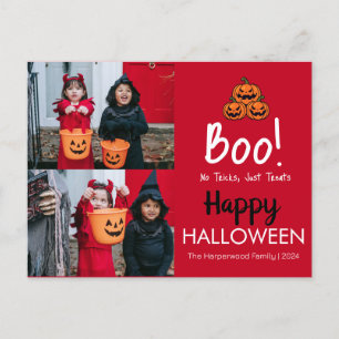 Boo Kürbiskürbis Jack-o-Laterne glückliches Hallow Feiertagspostkarte