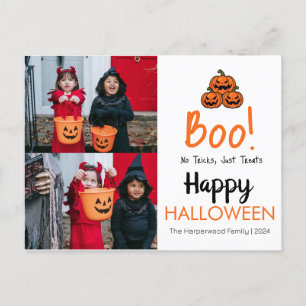 Boo Kürbiskürbis Jack-o-Laterne glückliches Hallow Feiertagspostkarte