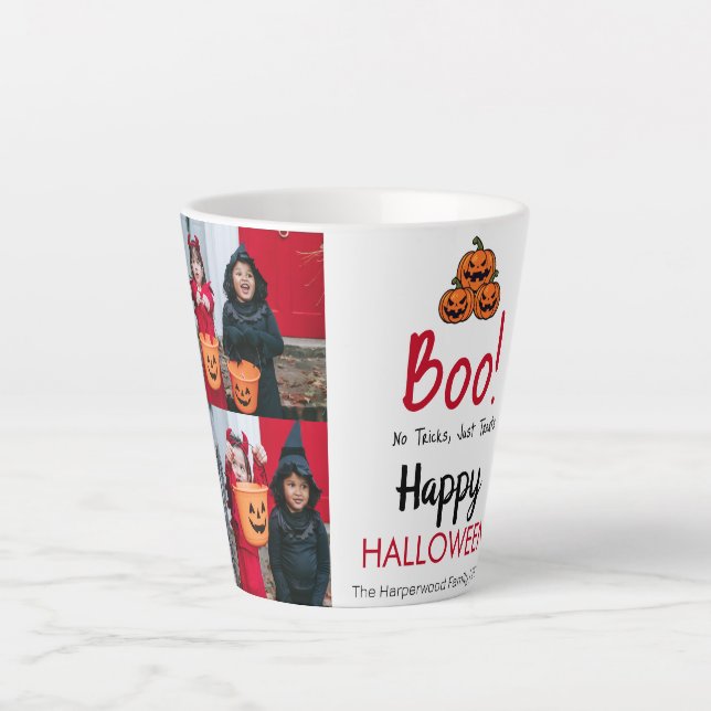 Boo Kürbiskürbis Jack-o-Laterne glückliches Hallow Milchtasse (Vorderseite)