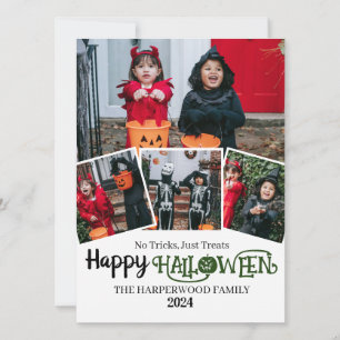 Boo-Kürbiskürbis-Jack-o-Laterne Halloween FotoColl Feiertagskarte