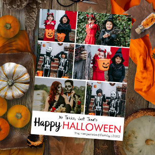Boo-Kürbiskürbis-Jack-o-Laterne Halloween FotoColl Feiertagskarte