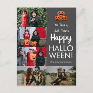 Boo-Kürbiskürbis-Jack-o-Laterne Halloween FotoColl Feiertagspostkarte