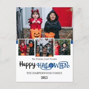 Boo-Kürbiskürbis-Jack-o-Laterne Halloween FotoColl Feiertagspostkarte