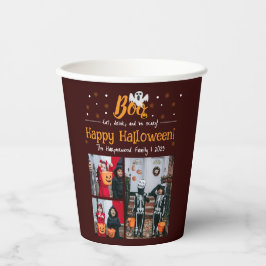 Boo-Kürbiskürbis-Jack-o-Laterne Halloween FotoColl Pappbecher