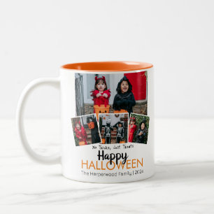 Boo-Kürbiskürbis-Jack-o-Laterne Halloween FotoColl Zweifarbige Tasse