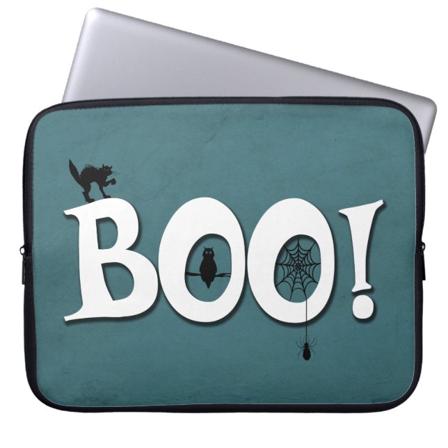 Boo! Laptopschutzhülle (Vorderseite)