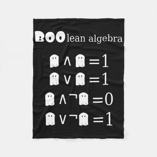 Boo-lean Algebra Halloween Mathe Fleecedecke (Vorderseite)