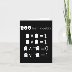 Boo-lean Algebra Halloween Mathe Karte
