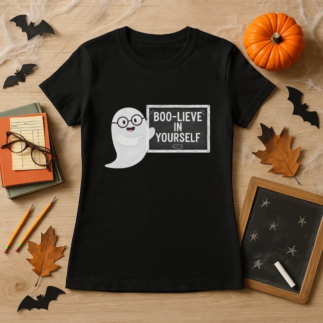 BOO-LIEVE in Ihrem selbst Lehrer Halloween Ghost T-Shirt (Von Creator hochgeladen)