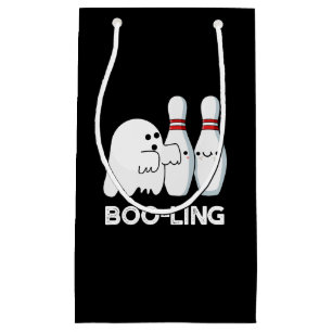 Boo-ling Funny Halloween Bowling Ghost Pun Dark BG Kleine Geschenktüte