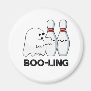 Boo-ling Funny Halloween Bowling Ghost Pun Magnet