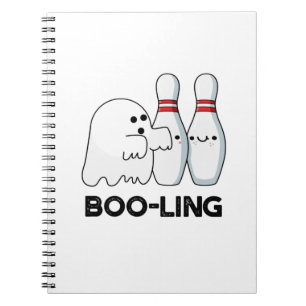 Boo-ling Funny Halloween Bowling Ghost Pun Notizblock