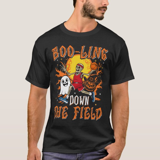 Boo - Ling The Field Sports Halloween T-Shirt (Vorderseite)