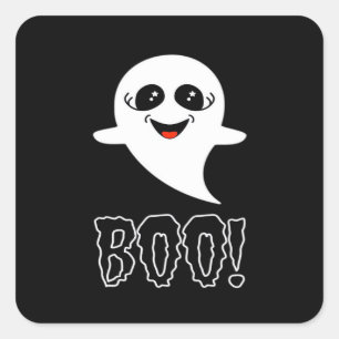 Boo! Little Halloween von Lucas Quadratischer Aufkleber