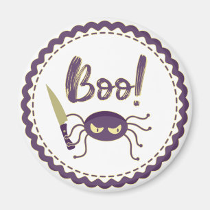Boo lustige Halloween-Spielmesser-Hand Magnet