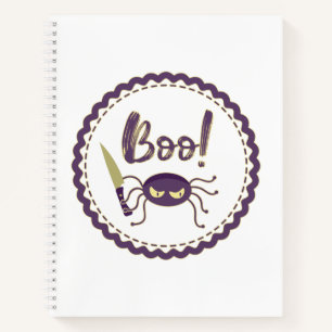 Boo lustige Halloween-Spielmesser-Hand Notizbuch