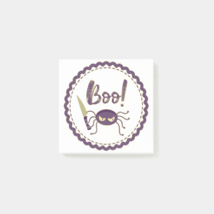 Boo lustige Halloween-Spielmesser-Hand Post-it Klebezettel