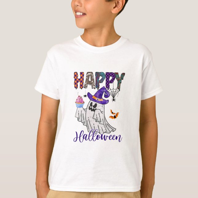 Boo! lustiges Halloween-Sprichwort T-Shirt (Vorderseite)