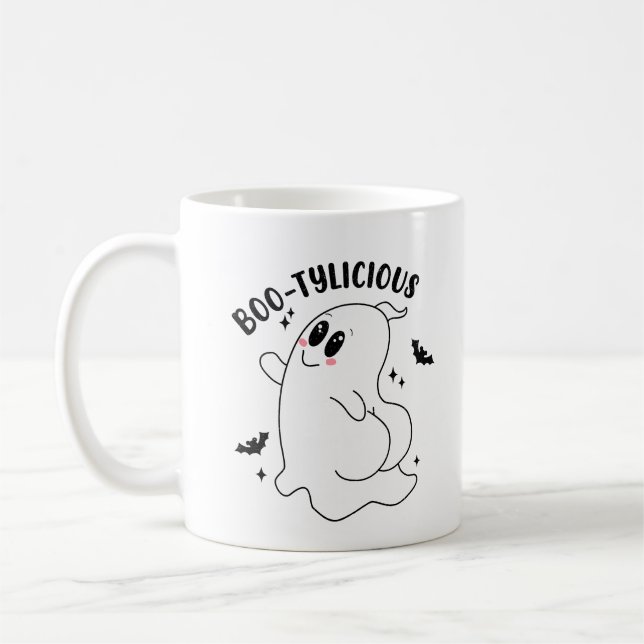 Boo - lustiges, lustiges Halloween Kaffeetasse (Links)