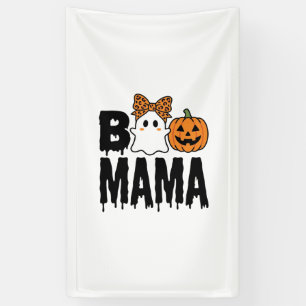 Boo Mama Halloween-Geist-Kürbis-Bogen-Design Banner