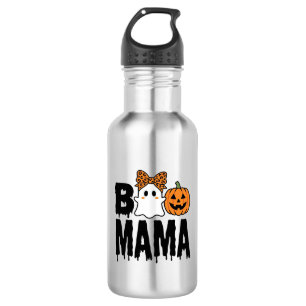 Boo Mama Halloween-Geist-Kürbis-Bogen-Design Edelstahlflasche