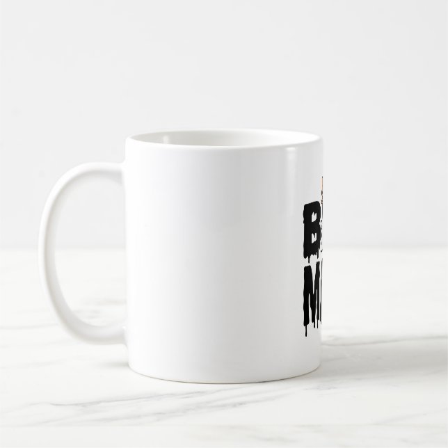 Boo Mama Halloween-Geist-Kürbis-Bogen-Design Kaffeetasse (Links)